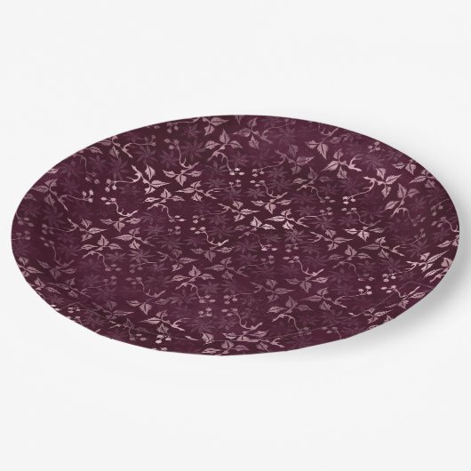 Blackberry Wine Pattern Papieren Bordje (Gekanteld)