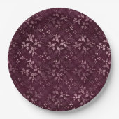 Blackberry Wine Pattern  Papieren Bordje (Voorkant)