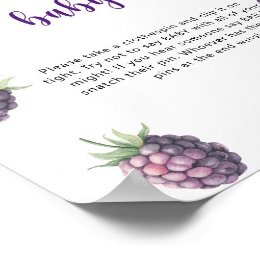 Blackberry - Zeg niet baby Poster (Hoek)