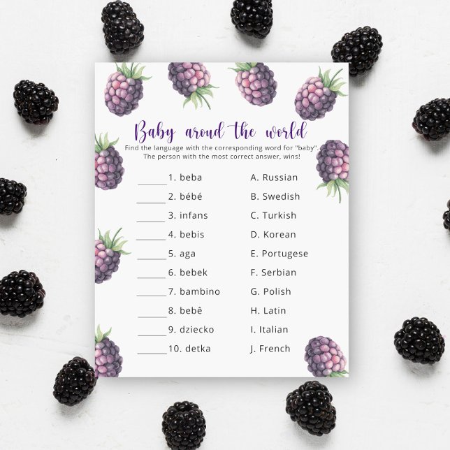 Blackberry's - Baby rond de wereld spel (Creator heeft geüpload)