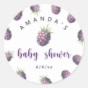 Blackberry's - Baby shower Ronde Sticker