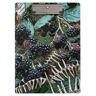 Blackberry's op de wijnstok klembord