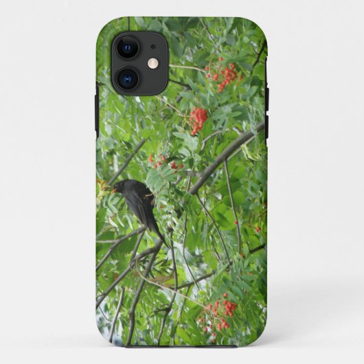 Blackbird and Berries iPhone 5 Hoesje (Achterkant)
