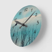 Blackbird and Clouds Ronde Klok (Hoek)