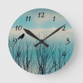 Blackbird and Clouds Ronde Klok