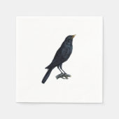  Blackbird Crow Illustratie Servetten (Voorkant)