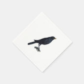  Blackbird Crow Illustratie Servetten (Hoek)