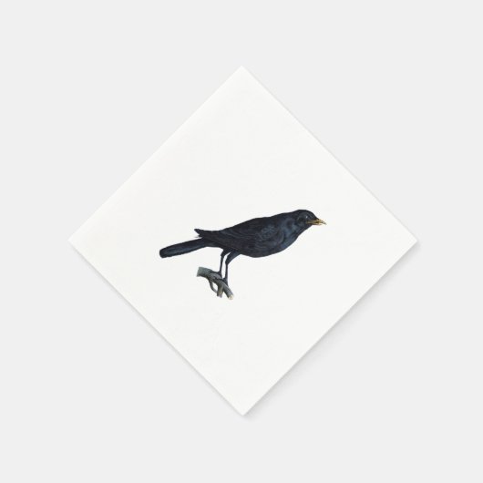 Blackbird Crow Illustratie Servetten (Hoek)