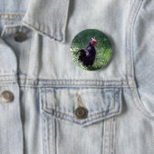 Blackbird de Zwarte Haan Ronde Button 5,7 Cm (In situ)