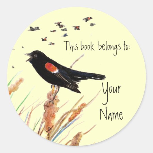 Blackbird, Dit boek behoort tot Bookplate Ronde Sticker (Voorkant)