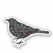 Blackbird Doodles Sticker (Voorkant)