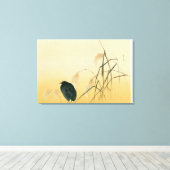 Blackbird, Edo Period Canvas Afdruk (Insitu (Houten vloer))