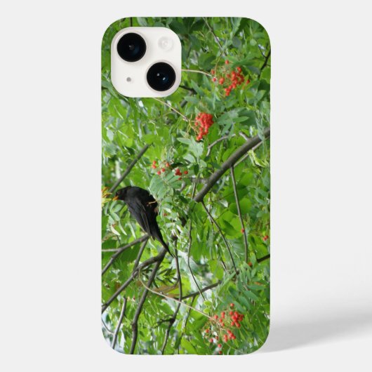 Blackbird en Berries Case-Mate iPhone Case (Achterkant)