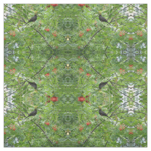 Blackbird en Berries Patterned Craft Fabric Stof