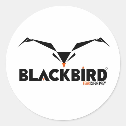 BlackBird Fear is voor Prey Sticker (Voorkant)