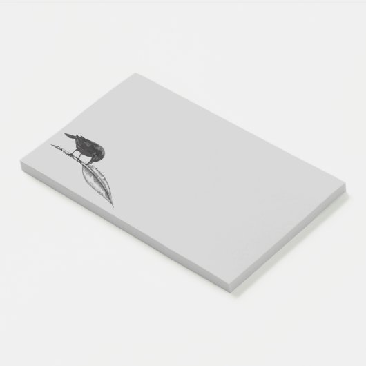 Blackbird Feather Pen Raven Post-it Notes (Schuin)