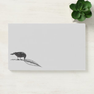 Blackbird Feather Pen Raven Post-it Notes