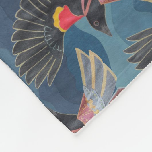 Blackbird Flies Fleece Deken (Hoek)
