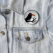 Blackbird Gothic Raven/Crow Ronde Button 5,7 Cm (In situ)