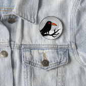 Blackbird Gothic Raven/Crow Ronde Button 5,7 Cm (In situ)