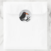 Blackbird Gothic Raven/Crow Ronde Sticker (Tas)
