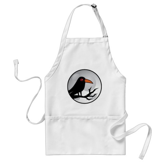 Blackbird Gothic Raven/Crow Standaard Schort (Voorkant)