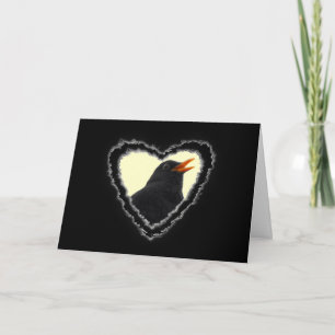 Blackbird Heart Valentijn Romance Love Card Feestdagen Kaart