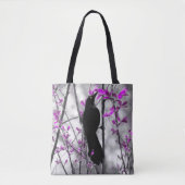 Blackbird in een Zee van de lente Tote Bag (Voorkant)