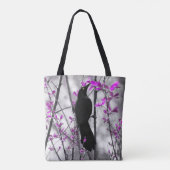 Blackbird in een Zee van de lente Tote Bag (Achterkant)