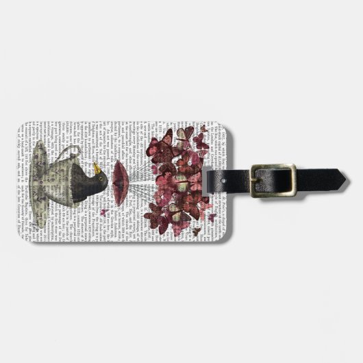 Blackbird in Teacup Bagagelabel (Voorkant horizontaal)