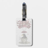 Blackbird in Teacup Bagagelabel (Achterkant verticaal)