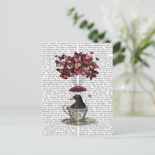 Blackbird in Teacup Briefkaart (Staand voorkant)
