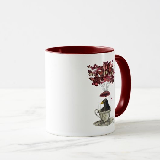 Blackbird in Teacup Mok (Voorkant rechts)