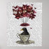 Blackbird in Teacup Poster (Voorkant)