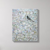 Blackbird in Tree 2012 Canvas Afdruk (Voorkant)
