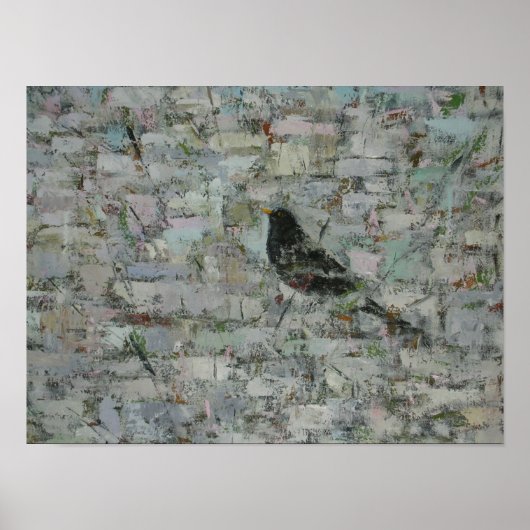 Blackbird in Tree Poster (Voorkant)