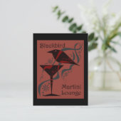 Blackbird Martini Lounge Briefkaart (Staand voorkant)