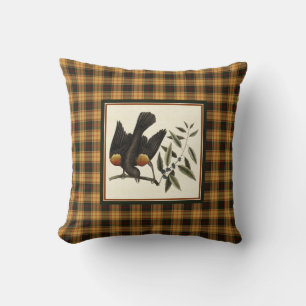  Blackbird met Rustische Herfst Pset Kussen