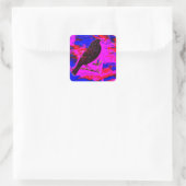Blackbird Mixed Media Digital Art Vierkante Sticker (Tas)