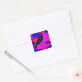Blackbird Mixed Media Digital Art Vierkante Sticker (Envelop)