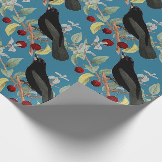 Blackbird op Blue Craft of Cadeaupapier (Hoek)