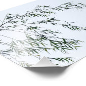 Blackbird op Willow Foto Afdruk (Hoek)