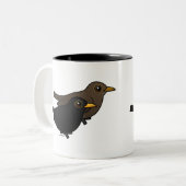 Blackbird Pair Tweekleurige Koffiemok (Voorkant links)