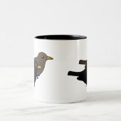 Blackbird Pair Tweekleurige Koffiemok (Center)