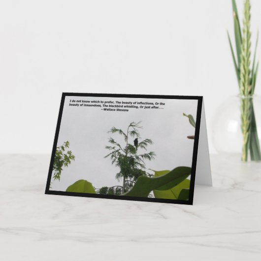 Blackbird-prijsopgave Kaart (Voorkant)