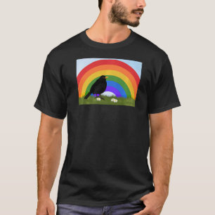 Blackbird Rainbow Bird Birdlover Birdwatcher Biolo T-shirt