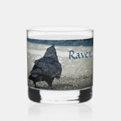 Blackbird Raven in de tinten grijs en zwart Whisky Glas (Voorkant)