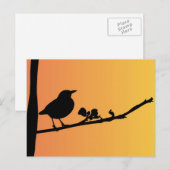 Blackbird Silhouette Briefkaart (Voorkant / Achterkant)