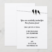 Blackbird Silhouette op Wire Kaart (Voorkant / Achterkant)