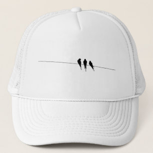 Blackbird Silhouette op Wire Trucker Pet